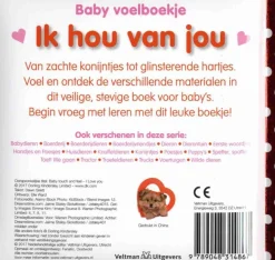 Veltman Uitgevers Baby voelboekje Ik hou van jou