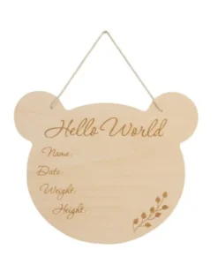 BamBam Houten Beer Muurhanger