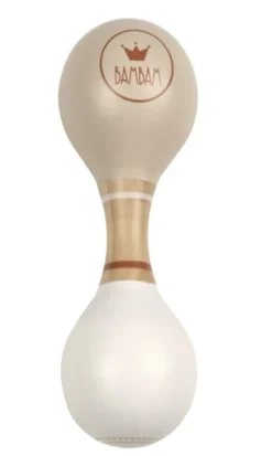 BamBam Maracas Beige Hout in Giftbox