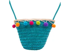 BB Klostermann Schoudertas Kleurrijke Pompons Turkoois