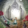Bijdehansje Postkaart Alice in Wonderland