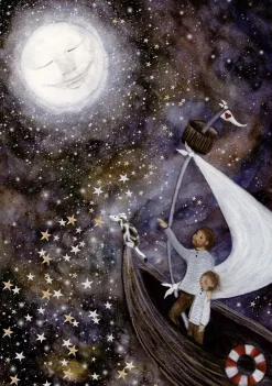 Bijdehansje Postkaart Father Ship