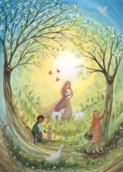 Bijdehansje Postkaart Happy Easter