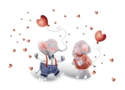 Bijdehansje Postkaart Sweet Hearts