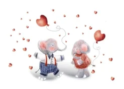 Bijdehansje Postkaart Sweet Hearts