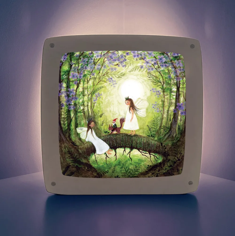 Bijdehansje Seizoensplaat Fairies with Squirrel