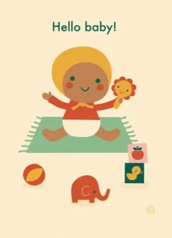 Bora Postkaart Hello baby!