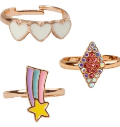 Great Pretenders Boutique Heart Star Rings, 3 Pcs