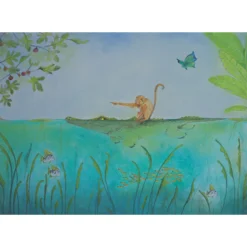 Brechtje Duijzer Ansichtkaart de Aap en de Krokodil