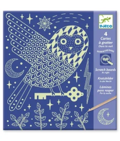 Djeco Kraskaarten Glow in the Dark At Night