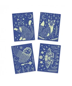 Djeco Kraskaarten Glow in the Dark At Night