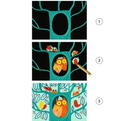 Djeco Kraskaarten Learning about animals