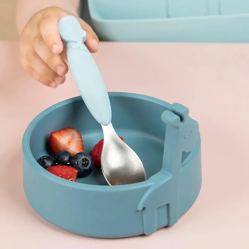 Done by Deer Peekaboo Kinderservies First Meal set Deer friends Blue