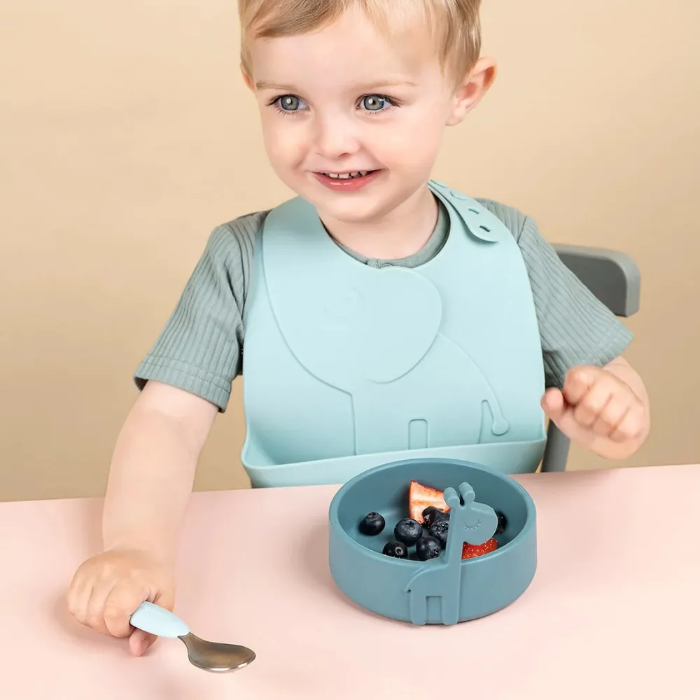 Done by Deer Peekaboo Kinderservies First Meal set Deer friends Blue