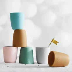 Done by Deer Siliconen Mini Beker Grey