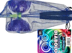 Eureka Acrobat Rubber Diabolo Paars met Alu Handstokken