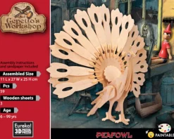 Eureka 3D Hout Model Gepetto's Peafowl