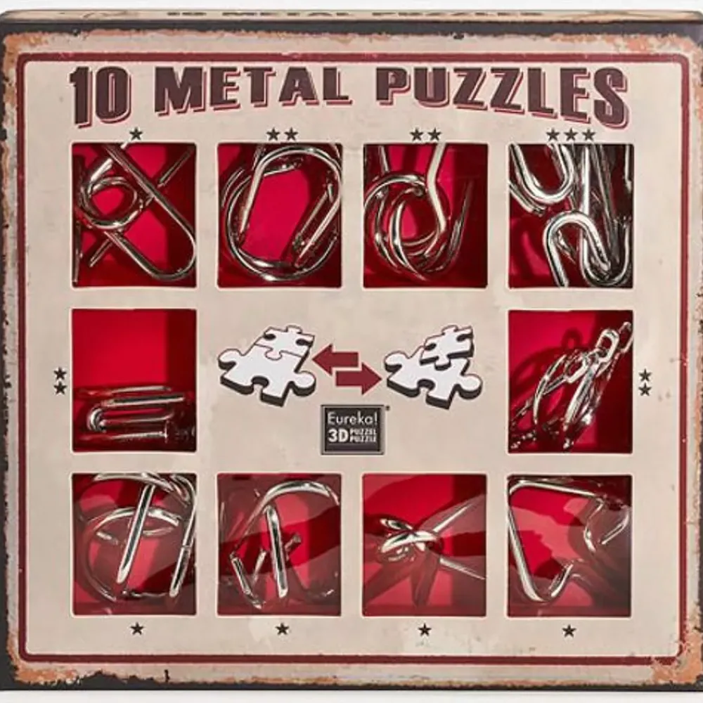 Eureka Metal Puzzle Oranje Set 10-delig