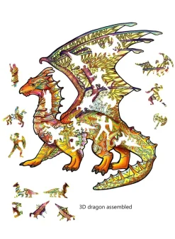 Eureka Rainbo Houten Puzzel Draak 104pcs