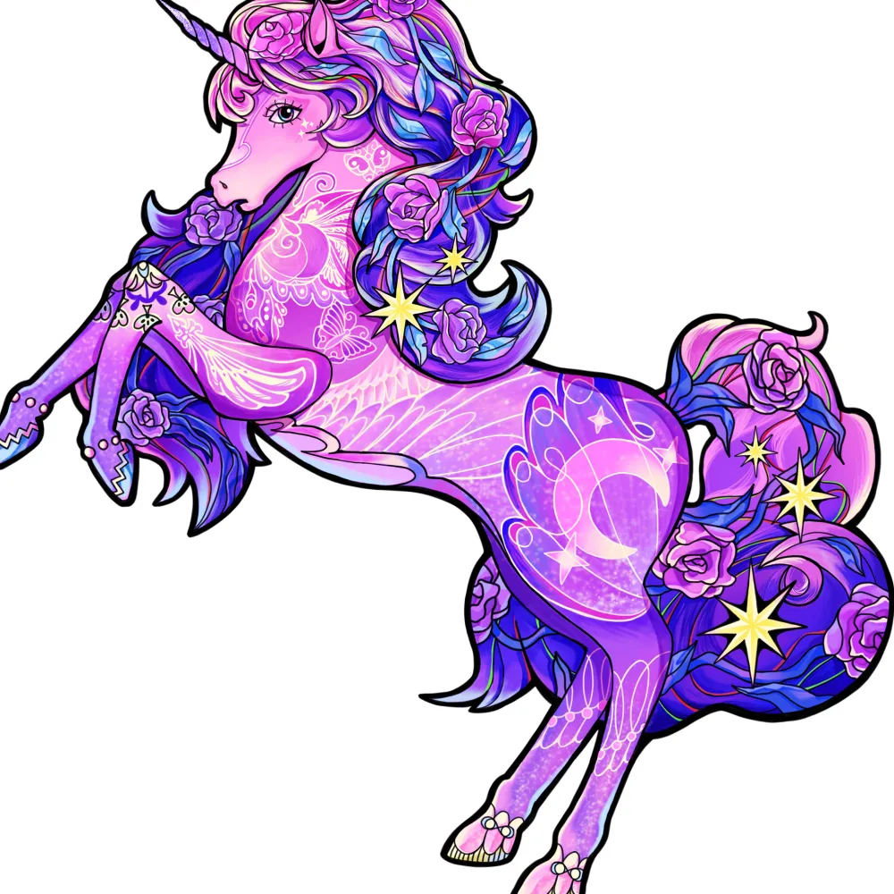 Eureka Regenboog Houten Puzzel Unicorn