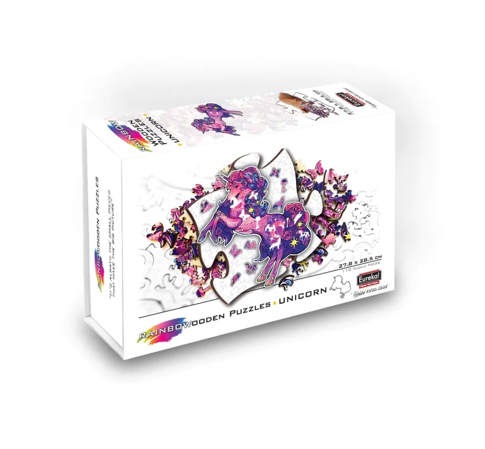 Eureka Regenboog Houten Puzzel Unicorn