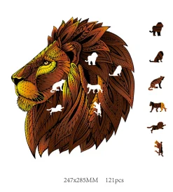 Eureka Regenboog Houten Puzzel Leeuw