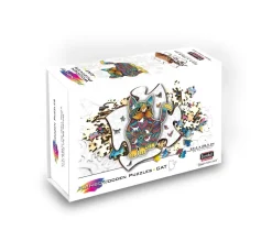 Eureka Regenboog Houten Puzzel Kat