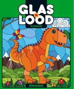 Image Books Glas in lood kleurboek Dinosaurus