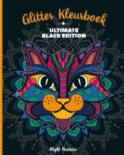 Image Books Glitterkleurboek  Ultimate Black Edition - Night hunters