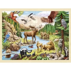 GOKI Puzzel Dieren Noord Amerika 96 pcs