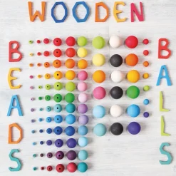 Grimm's Houten Pastel Kralen set 120-delig 10259