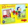 Haba 10 Puzzels Hulpvoertuigen 2pcs
