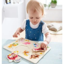 Haba Inlegpuzzel Oma Linda's Dieren 8pcs