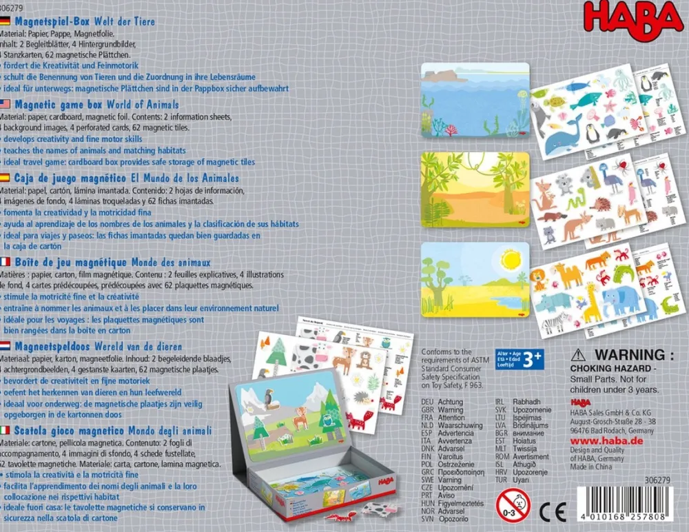 Haba Magneetspeldoos Wereld van de dieren