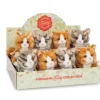 Hermann Teddy Knuffel Kat Getijgerd Rood of Grijs 18cm