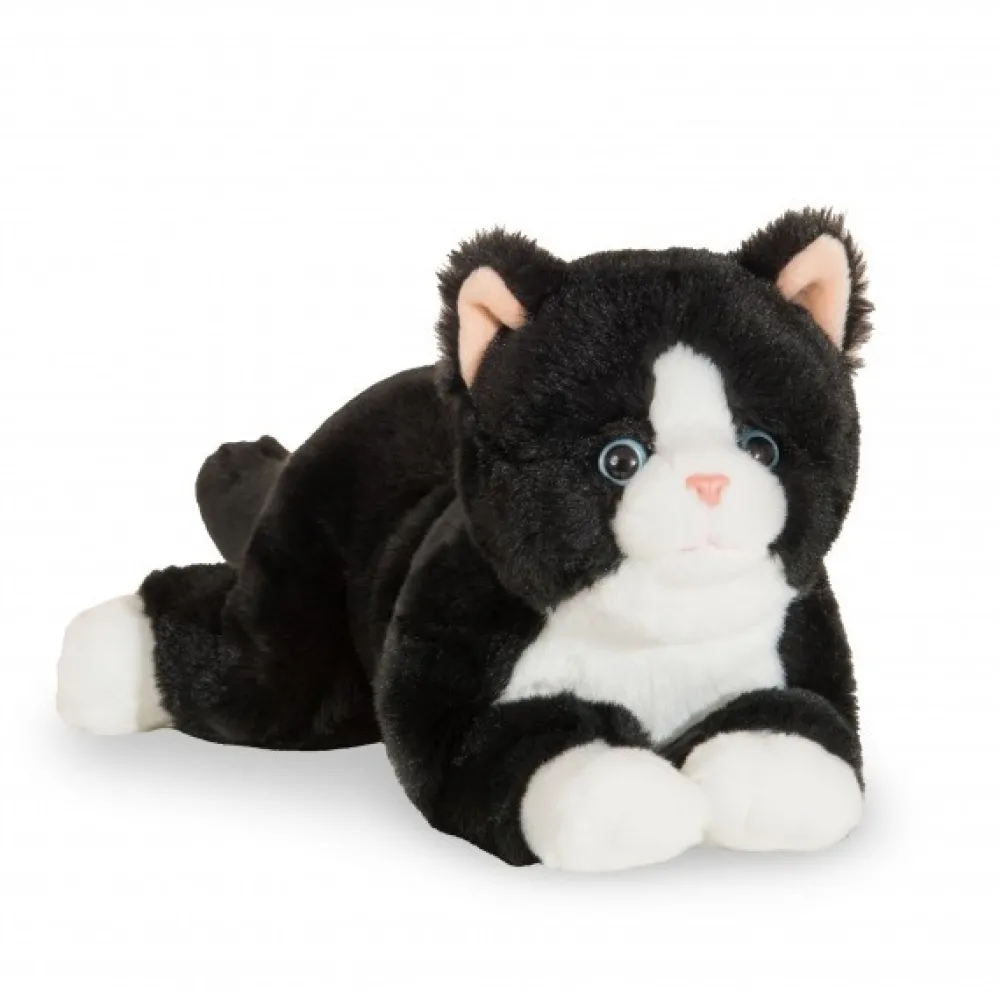 Hermann Teddy Knuffel Kat Zwart 30 cm