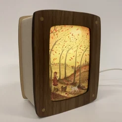 Het Houtlokael Kaartenlamp Luxe Notenhout