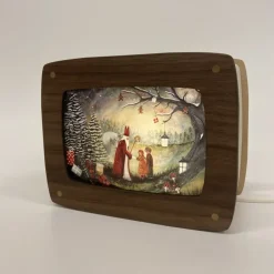 Het Houtlokael Kaartenlamp Luxe Notenhout