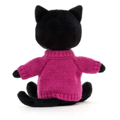 Jellycat Knuffel Kat Kniten Kitten Fuschia