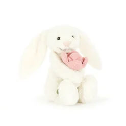 Jellycat Knuffel Konijn Bashful Bunny With Peony (Small) 18 cm