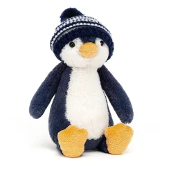 Jellycat Knuffel Pinguin Bashful Bobble Hat Penguin Navy
