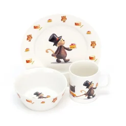 Jellycat Servies Set Bashful Monkey Kom, Kopje en Bord