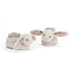 Jellycat Slofjes Blossom Silver Bunny Booties