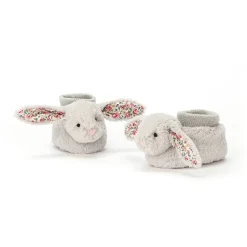 Jellycat Slofjes Blossom Silver Bunny Booties
