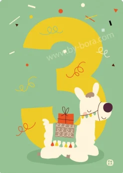 Bora Kaart met envelop 3 Alpaca