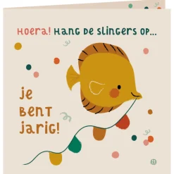 Bora Kaart met envelop Slingers ophangen vis