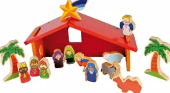 Small Foot Kerststal Kribbe  14-delig Hout