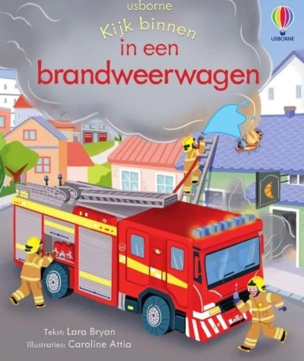 Uitgeverij Usborne Kijk binnen In een brandweerwagen