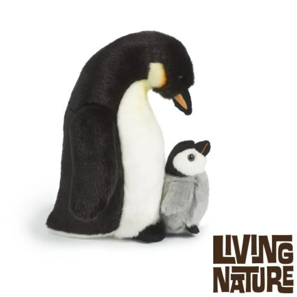 Living Nature Knuffel Pinguin met Jong