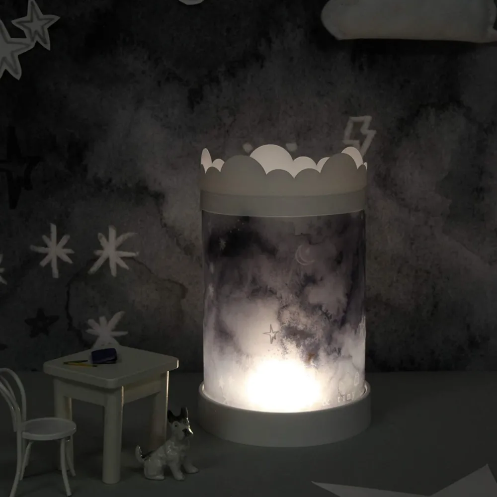 Houtendiershop Lello Kids Table Lamp Night Sky LED